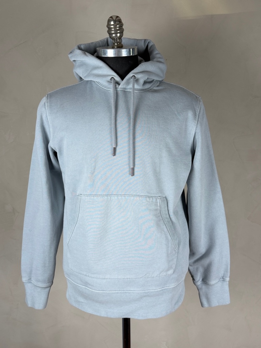 Madewell Light Blue Hoodie Men’s Medium Soft Minimal Pullover Hoodie M